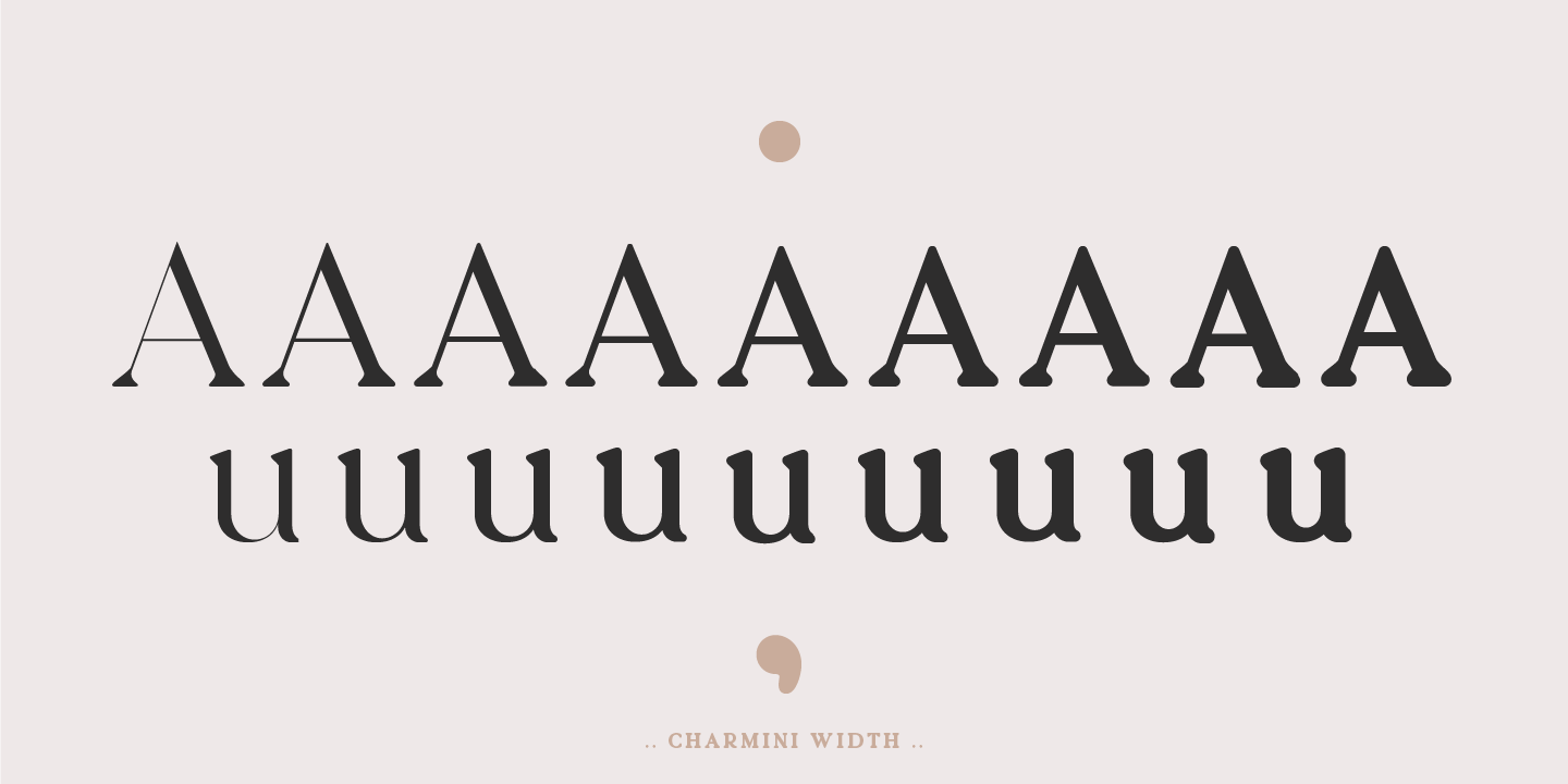 Beispiel einer Charmini Medium Italic-Schriftart